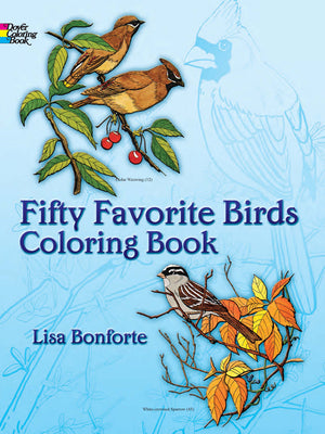 Book cover for Fifty Favorite Birds Coloring Book