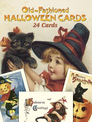 Book cover for Old-Fashioned Halloween Cards: 24 Cards