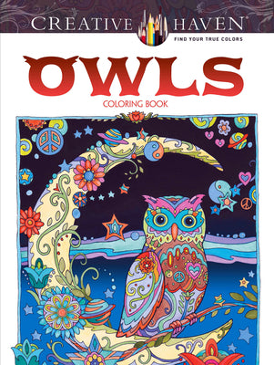 Book cover for Creative Haven Owls Coloring Book