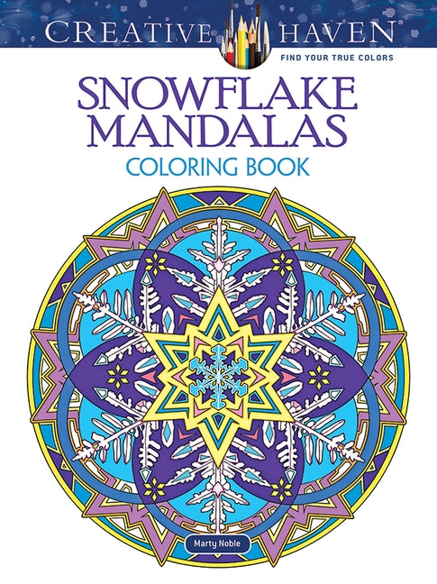 Book cover for Creative Haven Snowflake Mandalas Coloring Book