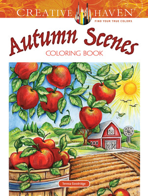 Book cover for Creative Haven Autumn Scenes Coloring Book