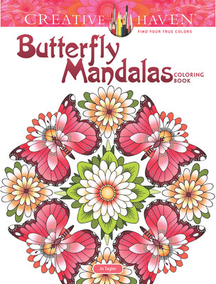 Book cover for Creative Haven Butterfly Mandalas Coloring Book
