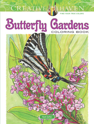 Book cover for Creative Haven Butterfly Gardens Coloring Book