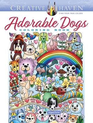 Book cover for Creative Haven Adorable Dogs Coloring Book