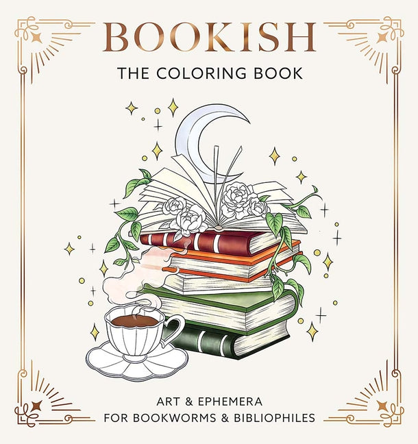 Book cover for Bookish: The Coloring Book (Art & Ephemera for Bookworms & Bibliophiles)
