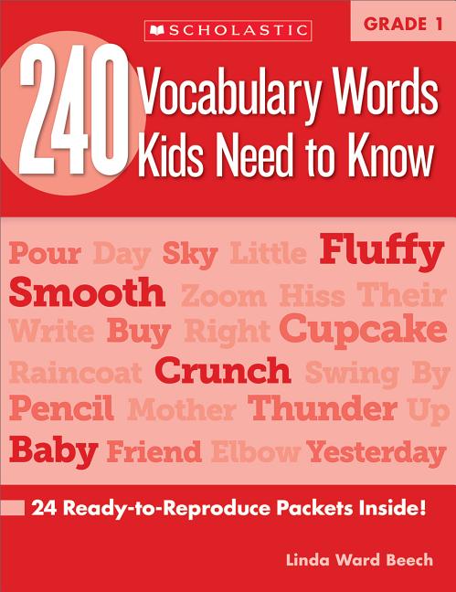 Book cover for 240 Vocabulary Words Kids Need to Know: Grade 1: 24 Ready-To-Reproduce Packets Inside!