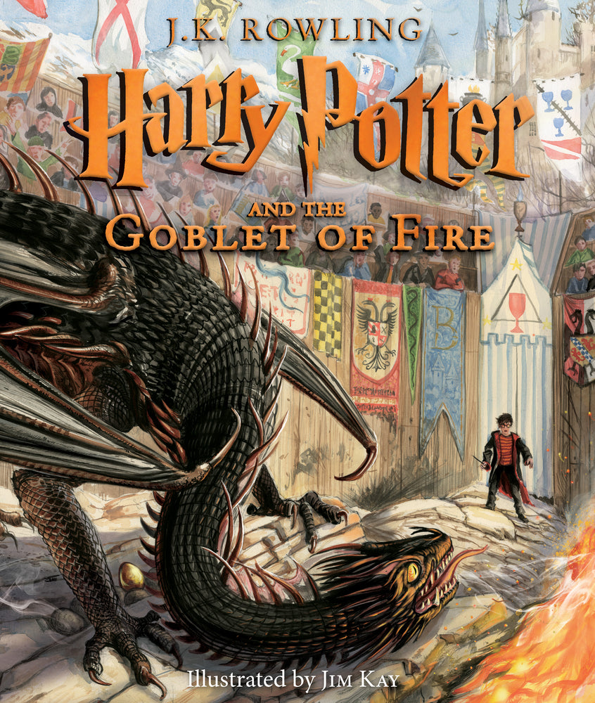 Book cover for Harry Potter and the Goblet of Fire: The Illustrated Edition (Harry Potter, Book 4): Volume 4