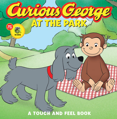 Book cover for Curious George at the Park (Cgtv Touch-And-Feel Board Book)