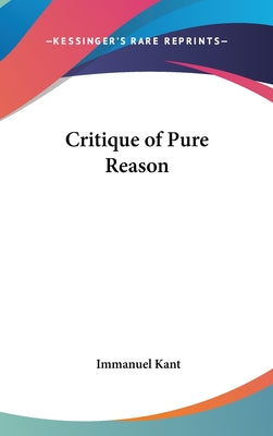 Book cover for Critique of Pure Reason