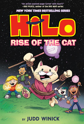 Book cover for Hilo Book 10: Rise of the Cat: (A Graphic Novel)