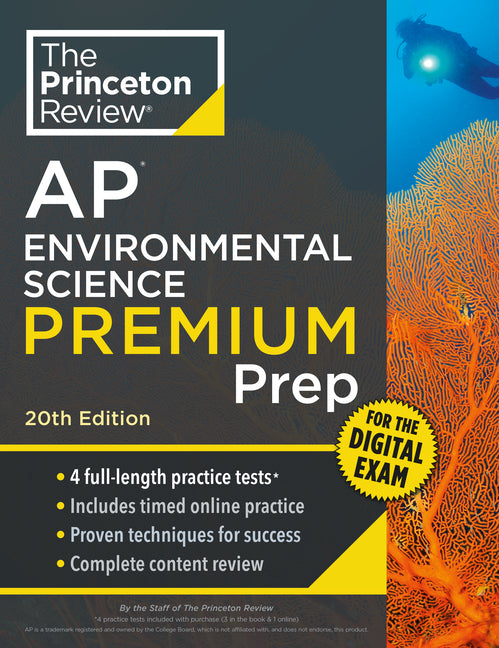 Book cover for Princeton Review AP Environmental Science Premium Prep, 20th Edition: 4 Practice Tests + Digital Practice Online + Content Review