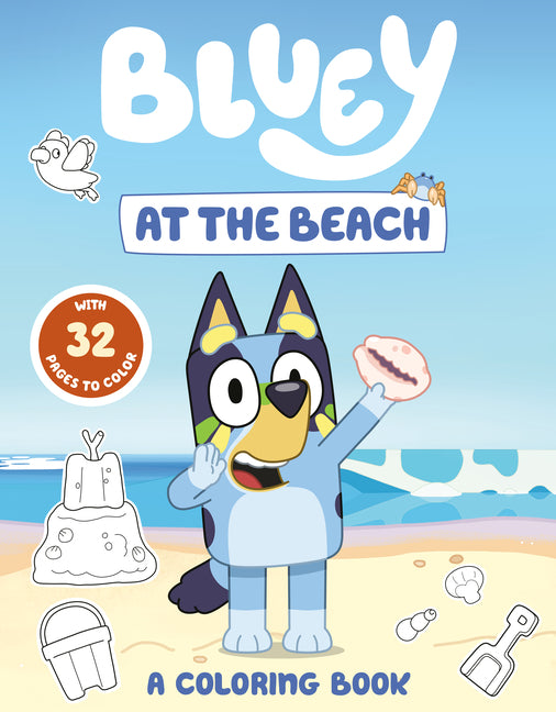 Book cover for Bluey: At the Beach: A Coloring Book