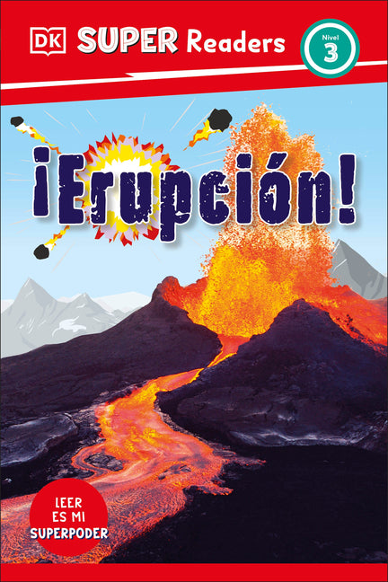 Book cover for DK Super Readers Level 3 Spanish Translation Eruption - ¡Erupción!
