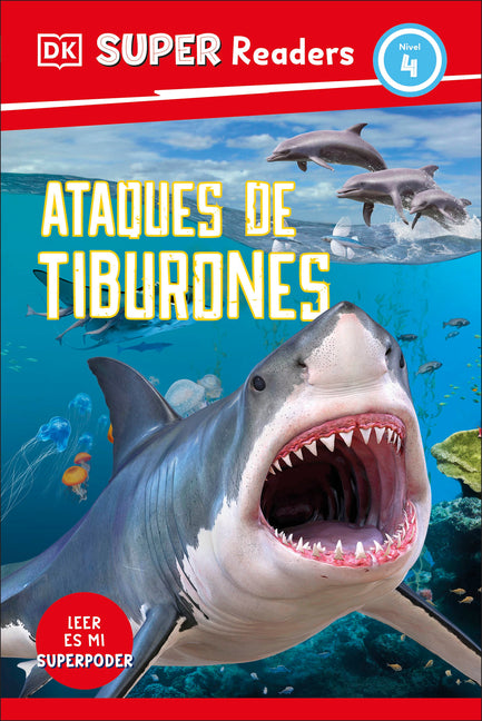 Book cover for DK Super Readers Level 4 Spanish Translation Shark Attach - Ataques de Tiburones