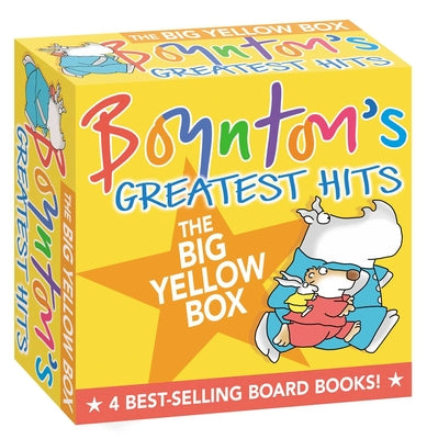 Book cover for Boynton's Greatest Hits the Big Yellow Box (Boxed Set): The Going to Bed Book; Horns to Toes; Opposites; But Not the Hippopotamus