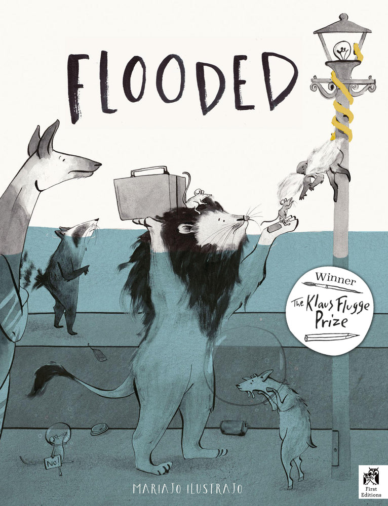 Book cover for Flooded: Winner of the Klaus Flugge Prize for Illustration 2023