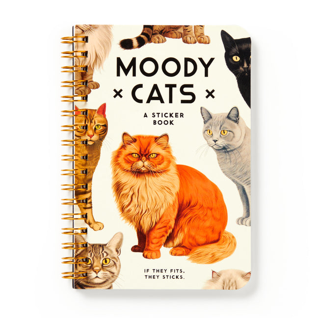 Book cover for Moody Cats Sticker Book
