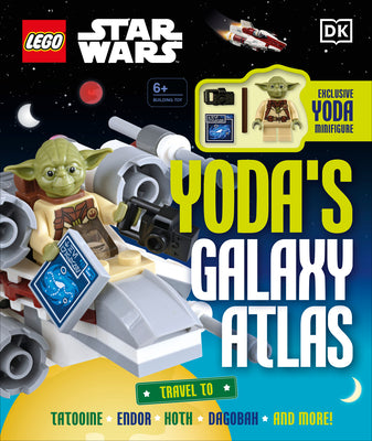 Book cover for Lego Star Wars Yoda's Galaxy Atlas: With Exclusive Yoda Lego Minifigure