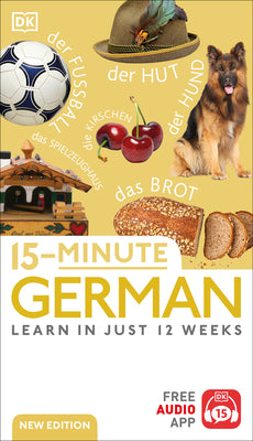 Book cover for 15-Minute German: Learn in Just 12 Weeks