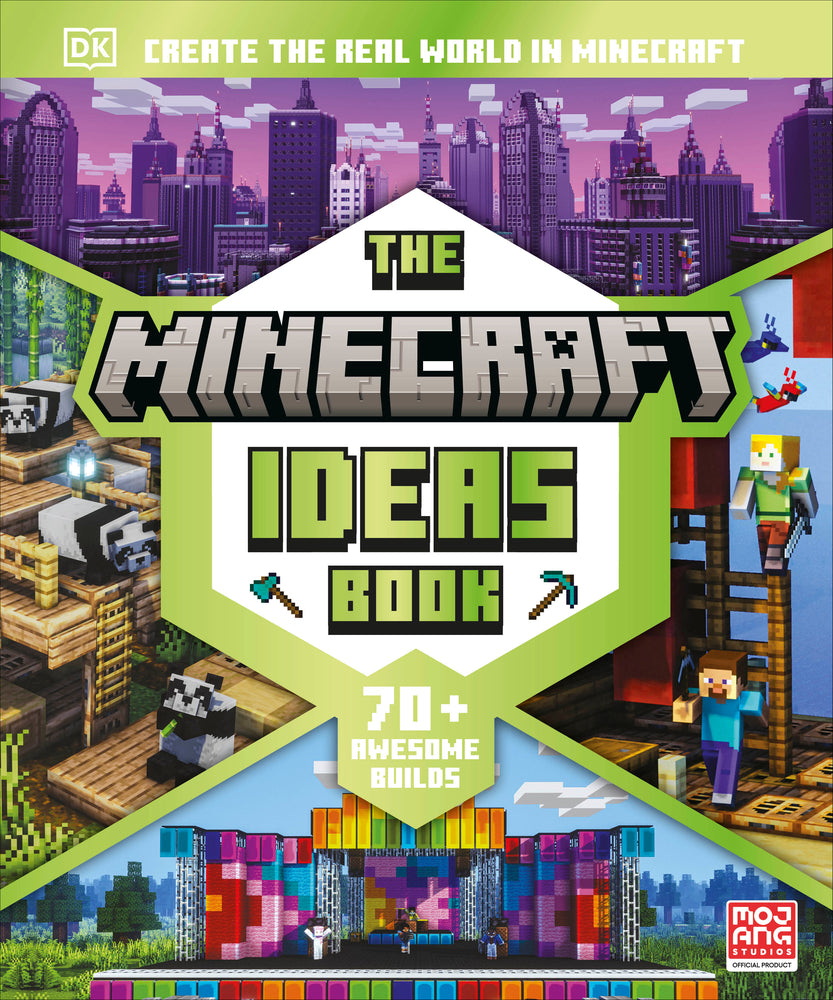 Book cover for The Minecraft Ideas Book: Create the Real World in Minecraft