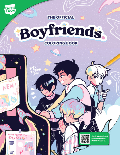 Book cover for Official Boyfriends. Coloring Book: 46 Original Illustrations to Color and Enjoy