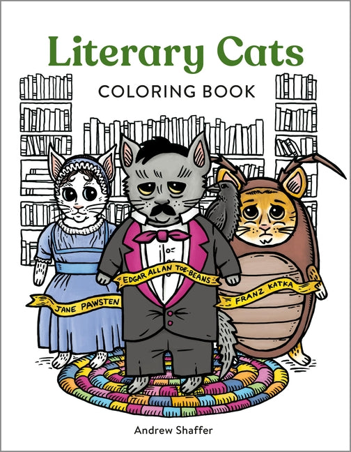 Book cover for Literary Cats Coloring Book