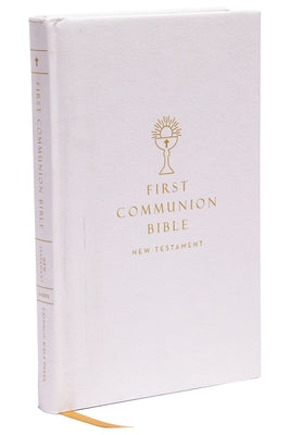 Book cover for Nabre, New American Bible, Revised Edition, Catholic Bible, First Communion Bible: New Testament, Hardcover, White: Holy Bible