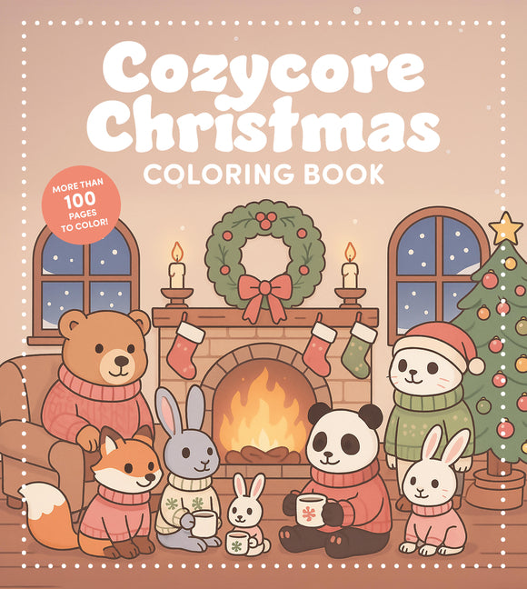 Book cover for Cozycore Christmas Coloring Book: Celebrate the Season with Everything Cute and Cozy!
