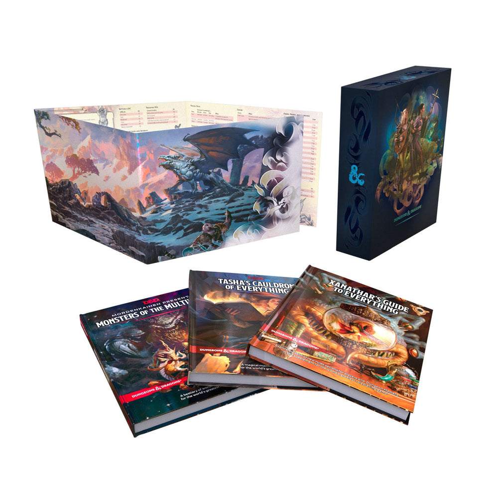 Book cover for Dungeons & Dragons Rules Expansion Gift Set (D&d Books)-: Tasha's Cauldron of Everything + Xanathar's Guide to Everything + Monsters of the Multiverse