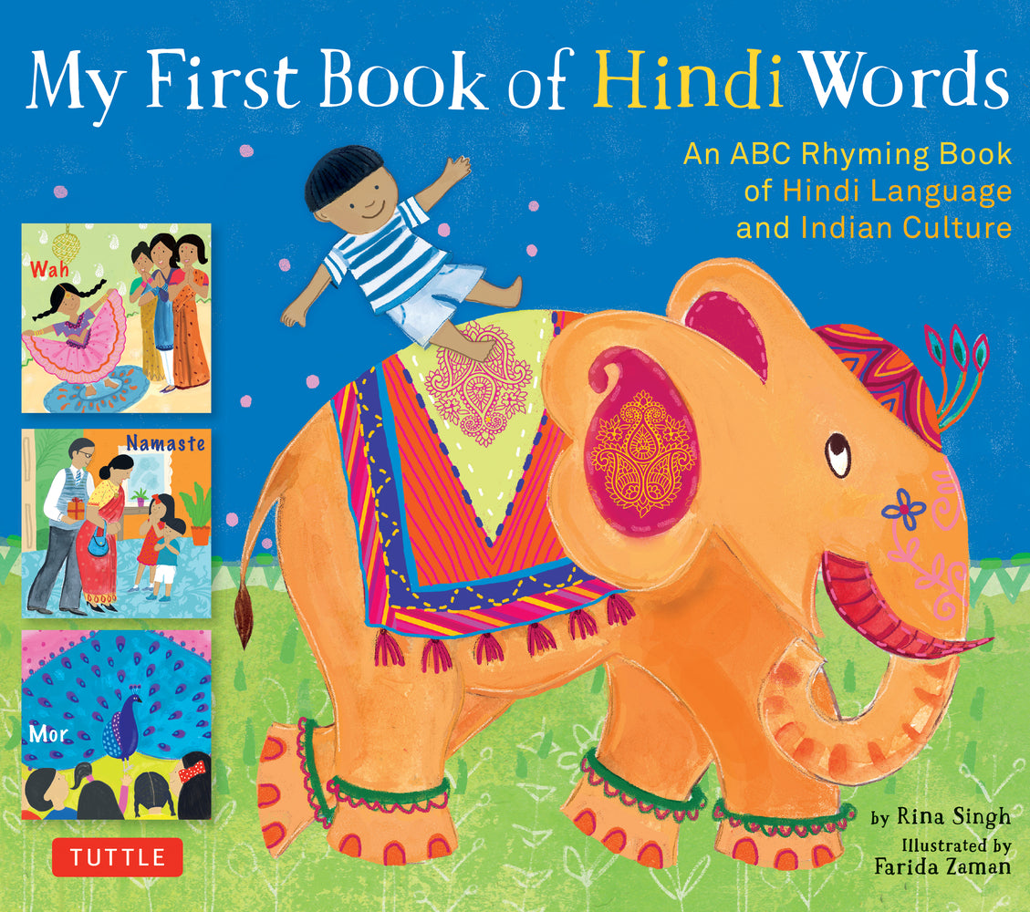 Book cover for My First Book of Hindi Words: An ABC Rhyming Book of Hindi Language and Indian Culture