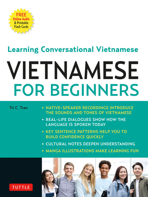 Book cover for Vietnamese for Beginners: Learning Conversational Vietnamese (Free Online Audio)