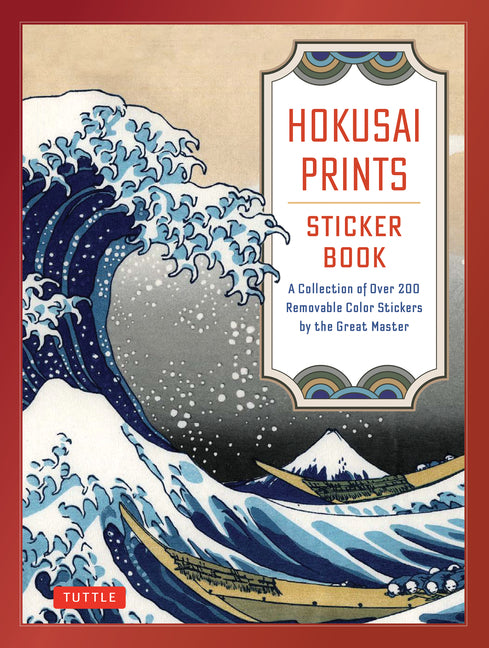 Book cover for Hokusai Prints Sticker Book: A Collection of Over 160 Removable Color Stickers by the Great Master