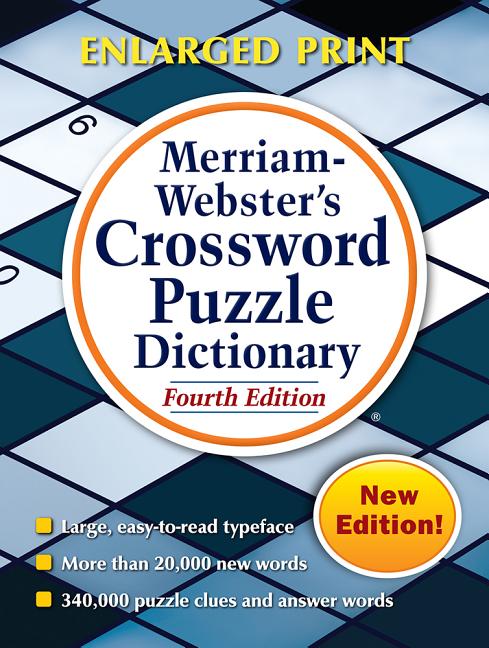 Book cover for Merriam-Webster's Crossword Puzzle Dictionary: Fourth Edition, Enlarged Print Edition