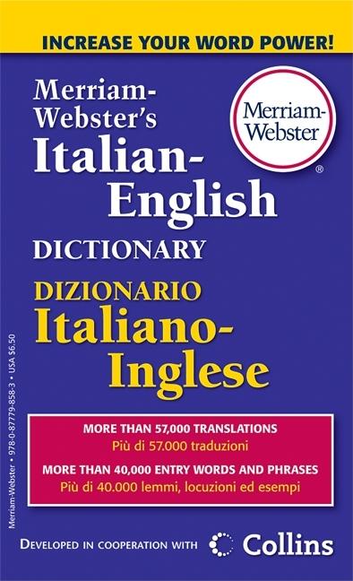 Book cover for Merriam-Webster's Italian-English Dictionary