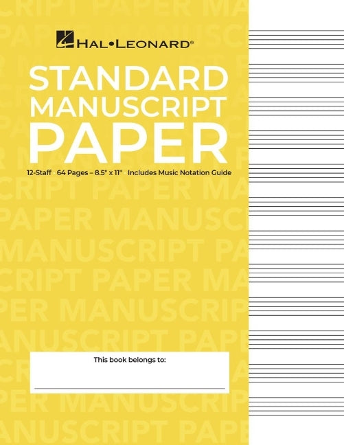 Book cover for Standard Manuscript Paper ( Yellow Cover)