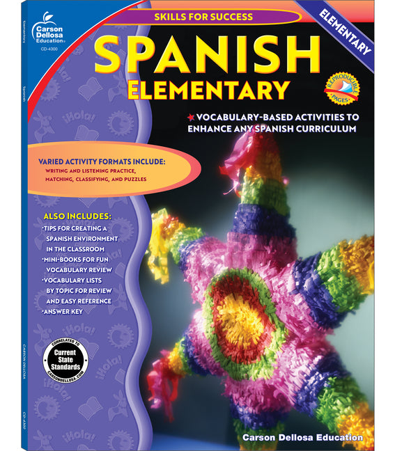 Book cover for Spanish, Grades K - 5: Elementary