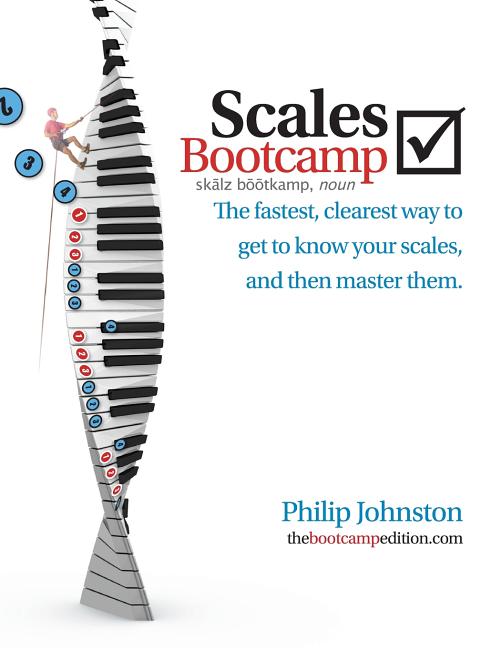 Book cover for Scales Bootcamp: The fastest, clearest way to get to know your scales, and then master them.