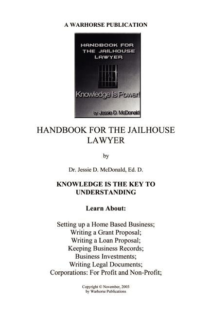Book cover for Handbook for Jailhouse Lawyers