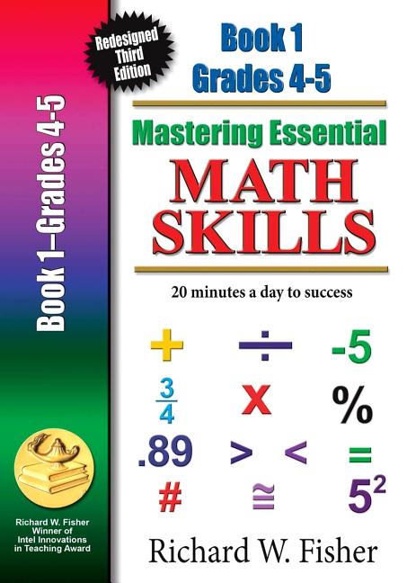 Book cover for Mastering Essential Math Skills Book 1 Grades 4-5: Re-designed Library Version