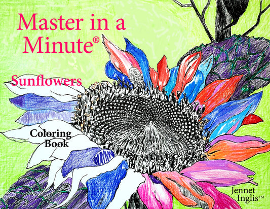 Book cover for Master in a Minute (R) Sunflowers: Coloring Book