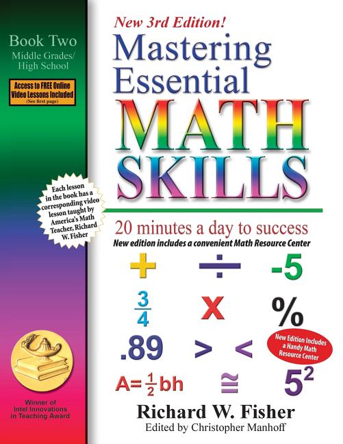 Book cover for Mastering Essential Math Skills, Book 2: Middle Grades/High School, 3rd Edition: 20 minutes a day to success