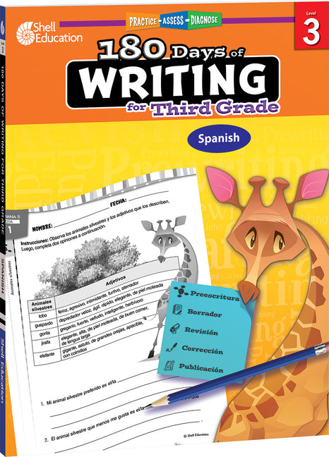 Book cover for 180 Days(tm) Writing for Third Grade: Practice, Assess, Diagnose