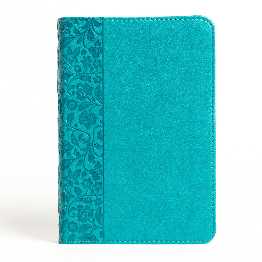 Book cover for NASB Large Print Compact Reference Bible, Teal Leathertouch