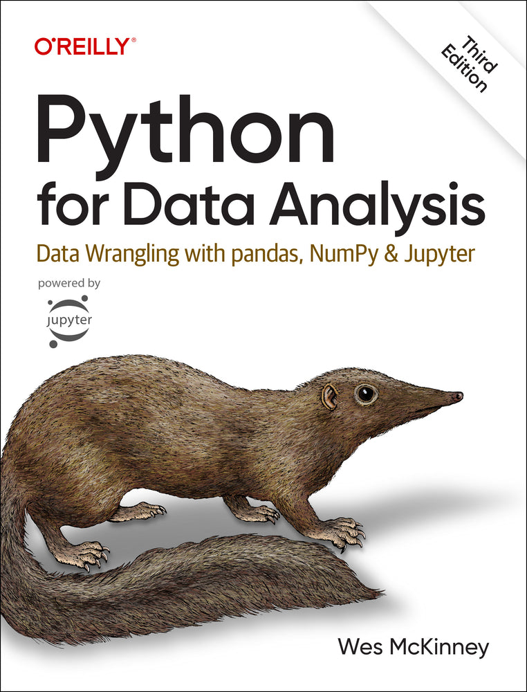 Book cover for Python for Data Analysis: Data Wrangling with Pandas, Numpy, and Jupyter