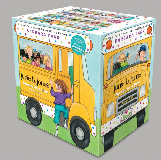 Book cover for Junie B. Jones Books in a Bus 28-Book Boxed Set: The Complete Collection: Books 1-28