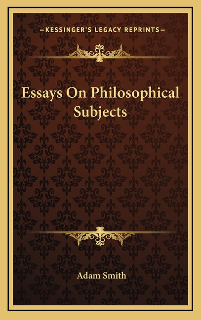 Book cover for Essays On Philosophical Subjects
