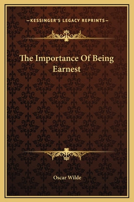 Book cover for The Importance Of Being Earnest