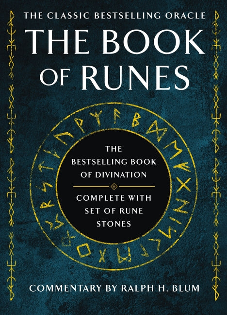 Book cover for Book of Runes: The Bestselling Book of Divination, Complete with Set of Rune Stones [With Ceramics Rune Stones and Drawstring Bag]