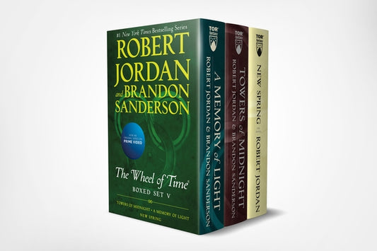 Book cover for Wheel of Time Premium Boxed Set V: Book 13: Towers of Midnight, Book 14: A Memory of Light, Prequel: New Spring