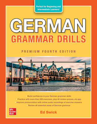 Book cover for German Grammar Drills, Premium Fourth Edition